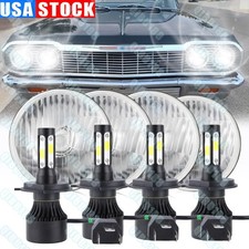 4pcs 5-34 5.75 Led Headlights Hilo With Drl For Chevrolet Truck 1958-1964