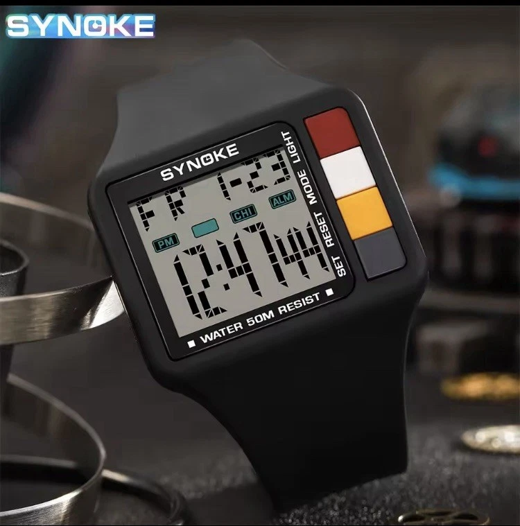 🕒 ⏱️ Reloj deportivo digital Synoke – ¡Tu mejor compañero para exteriores! Foto 2 de 4