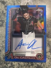 2025 Topps Chrome Adrian Del Castillo RC Auto #RA-AD True Blue /150 Rookie