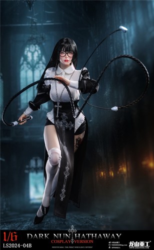 Longshan LS2024-04C 1/6 Female Dark Nun Hathaway Cosplay Version 12''Figure - Picture 11 of 22
