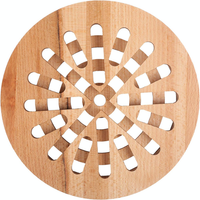 Creative Home Rund HeißEr Topfuntersetzer Holz | 19,5 X 19,5 X 1,5 Cm