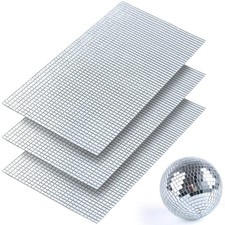 Mirror Tiles Self Adhesive, 5100 Pieces Mosaic Sheet, Disco 5mm, Silver