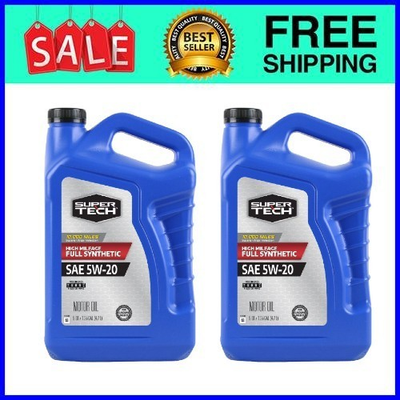 #ad Super Tech High Mileage Full Synthetic SAE 5W 20 Motor Oil 5 Quarts 2Pack $35.54