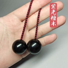 Purple Sandalwood Begleri Fidget Toy Wooden Finger YoYo Stress Relief 2.5cm