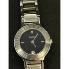 Gucci 0101L Swiss Made Uhr Schwarzes Zifferblatt Edelstahl Datum Damen 28mm