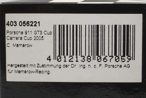 1:43 MINICHAMPS 403056221 Porsche 911 GT3 Carrera Cup 2005 #21 model car - Picture 12 of 12