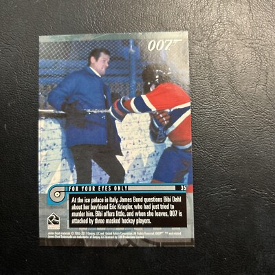 B36a James Bond 007 Mission Logs 2011 #35 For Your Eyes Only Roger Moore Hockey