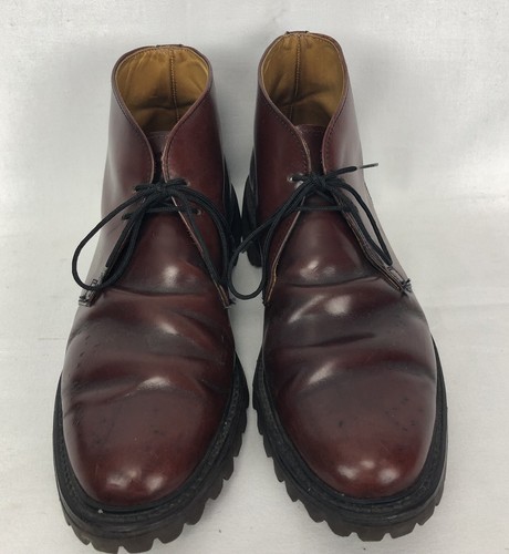 Mens Vibram Walk-Over Leather Ankle Chukka Boots U