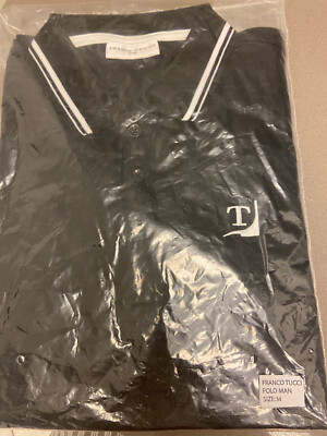 Franco Tucci Golf Shirt Polo (M Black ) New
