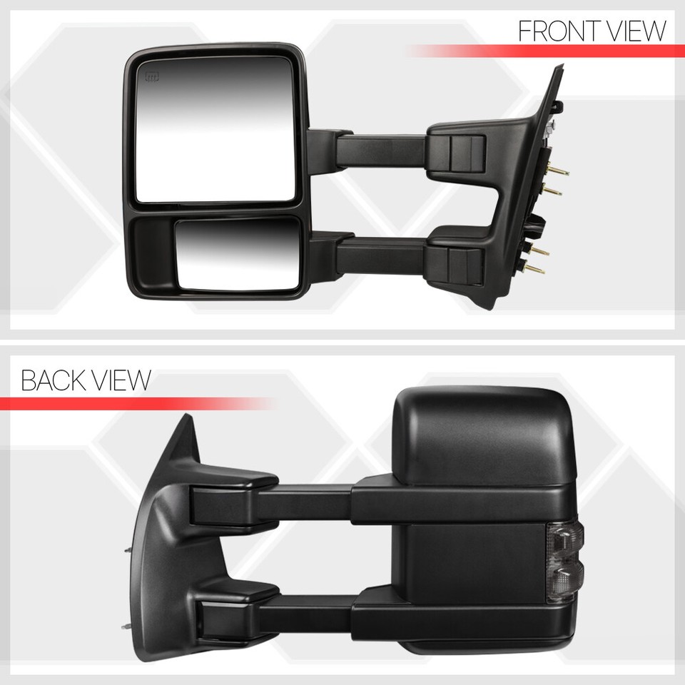 Pour 99-07 F250 F350 Superduty Puissance Chauffé LED Signal Tow Miroir