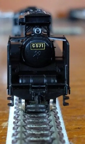 Kato 2007-1 N gauge JNR C57 Steam locomotive in black livery - Picture 4 of 16