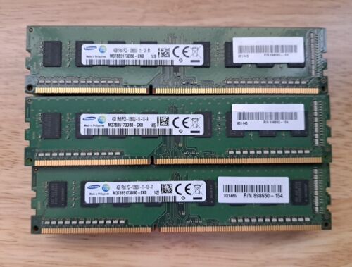 Lot Of 28 (4GB) Samsung M378B5173DB0-CK0 DDR3 PC3-12800u 1600MHz. #X497