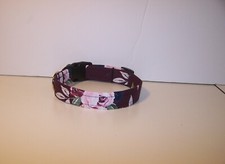 Wet Nose Designs Gorgeous Roses Dog Collar Purple Flowers Floral Spring Summer