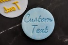 Cupcake Stamp "Custom Text",  cookie stamp icing /personalised embossers fondant