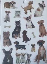 Dog Puppy Scrapbook Craft Stickers CUTE!