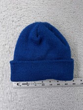 Beanie Toque Youth Boys One Size Blue Knit Acrylic Winter Snow Ski