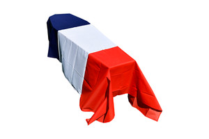 Drapé cercueil drapeau France - expédition rapide