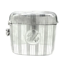 Antique Sterling Silver Vesta Matchbox Case - Birmingham - 1911 -55.8mm Engraved