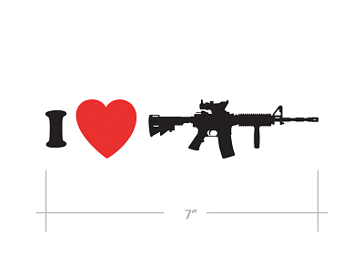 I LOVE MY M4 DieCut Decal Sticker SOPMOD M-4 - Bild 1 von 1
