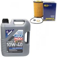 MotoröL Set 10W-40 5 Liter + ÖLfilter Sh 4061 P FüR Hyundai I20 Kia Rio Iii 1.1