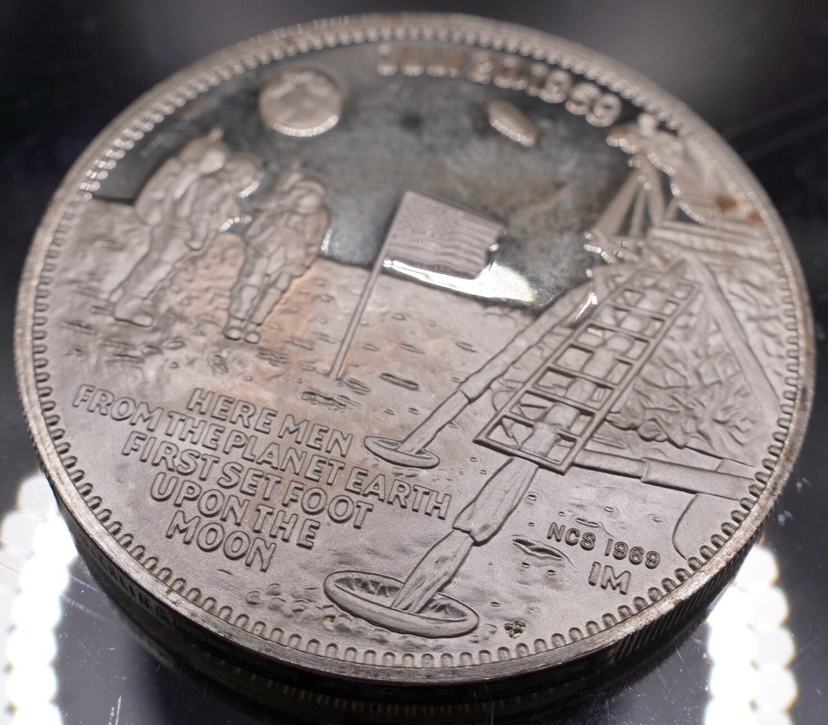 1969 Apollo 11 Neil Armstrong US Space Franklin Mint 925 Silver