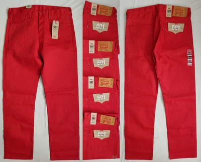 red levi jeans mens