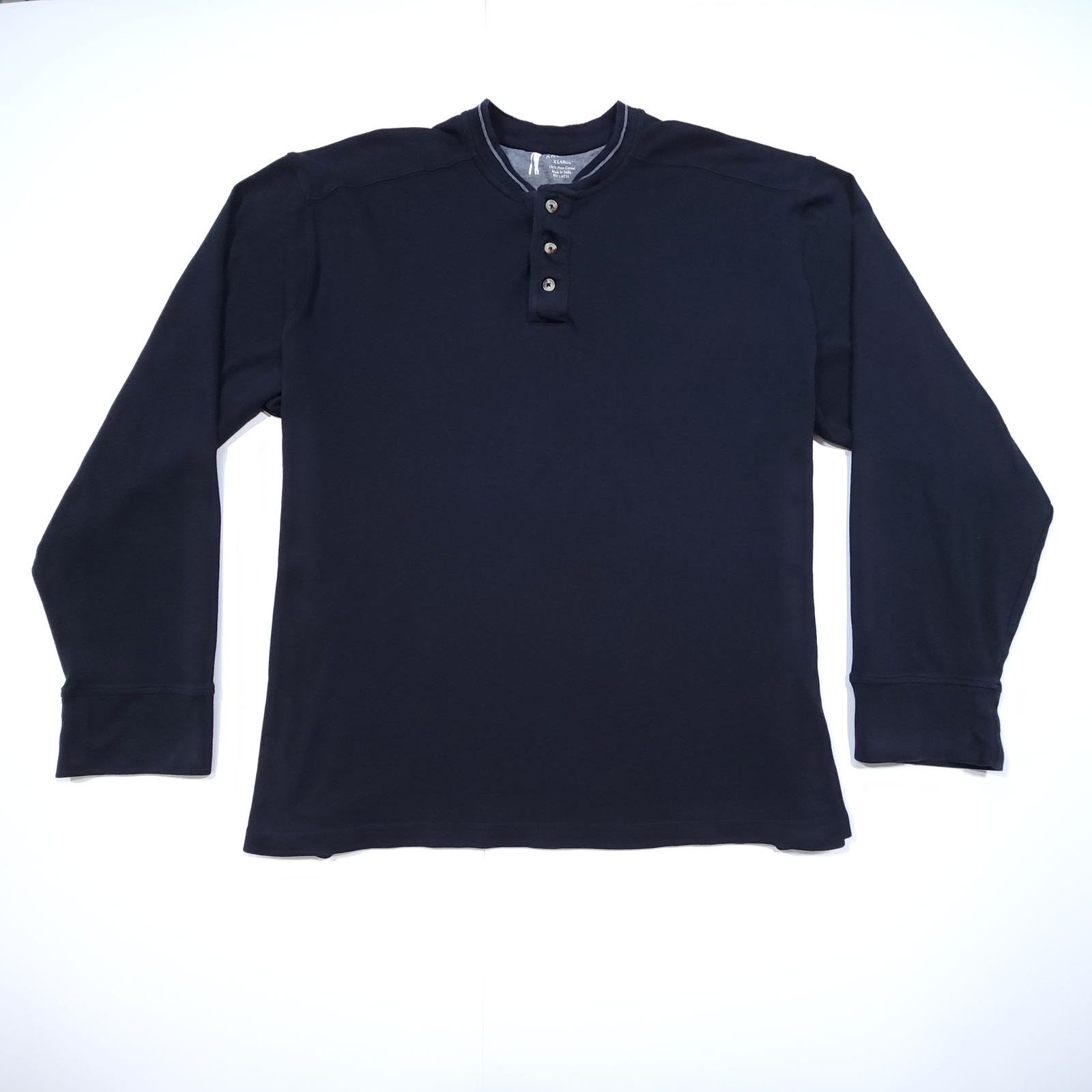 Lanesboro XL Black Henley Shirt Pima Cotton eBay