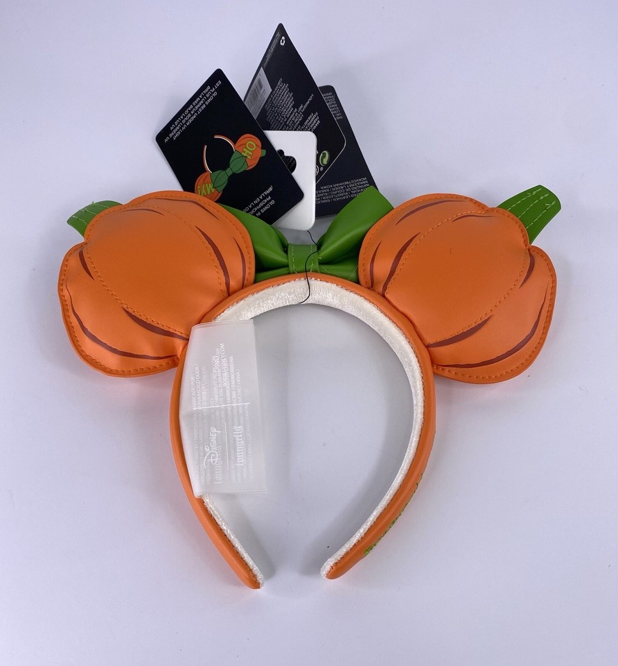 Oh My Loungefly Pumpkin 2023 Halloween Edition Minnie Ears Headband Disney eBay