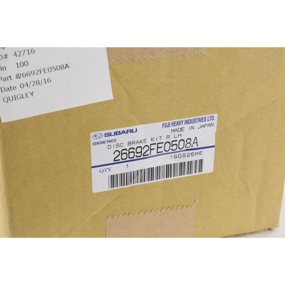 Pinza de freno trasera izquierda roja OEM 2006-2007 Subaru Impreza WRX 26692FE0508A Foto 4 de 4