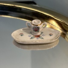 Vtg Hand painted Occupied Japan Porcelain miniature dollhouse 2 pieces