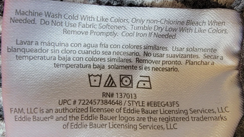 Camisa Top Blusa Eddie Bauer Mujer Talla M Mediana Gris Blanco Rayas Foto 4 de 4