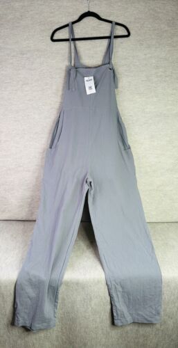 Women's Cargo Overalls Pants Suspender Casual Loose Wide Leg Jumpsuit Trousers - Picture 2 of 8