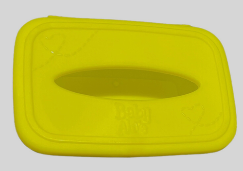 Baby Alive Baby Wipes Box Plastic Container Replacement Toy Yellow Tissue Box