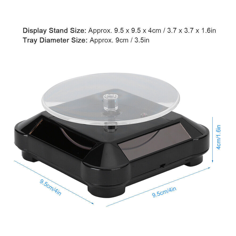Jewelry Display Stand Solar Powered Rotating Turntable Electric Jewelry Display