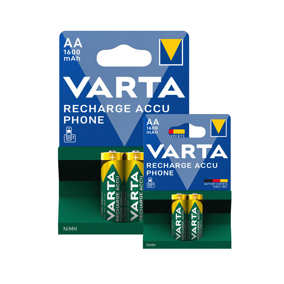 Thumbnail - Varta Phone Akku Mignon Aa Hr6 Nimh 1600 Mah 58399 2er Blister