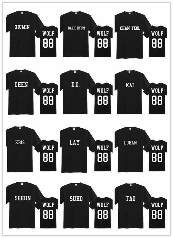 Neu kpop EXO sehun lay tao luhan kris der T shirt kurzarm Hohe