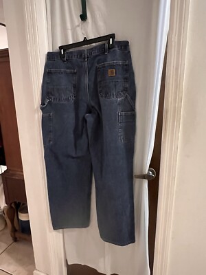 Carhartt Mens Jeans Size36x32 Blue Carpenter Loose Original