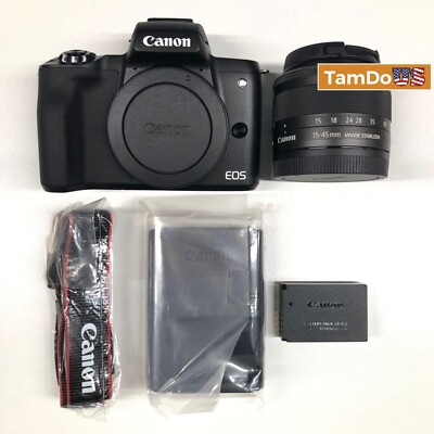 Canon - EOS M50 Mark II Mirrorless Camera With EF-M15-45mm F/3.5-6.3 IS STM Kit