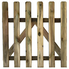 CANCELLETTO CANCELLO STACCIONATA RECINTO IN LEGNO A DOGHE DA GIARDINO ESTERNO