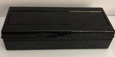 15 Slot Cassette Tape Storage Case All Black RARE VINTAGE COLLECTIBLE-SHIP N 24H