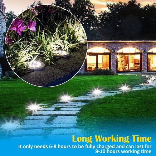 4 Piezas Luces LED de Tierra de Solares Jardin Camino Luces Lampara Exterior Luz - Picture 13 of 22