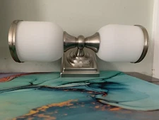 Park Harbor Haverford  Brushed Nickel 2-Light Wall Light Fixture  NEW IN BOX