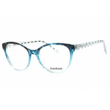 Bebe Women's Eyeglasses Blue Gradient Zylonite Full Rim Round Frame BB5195 424