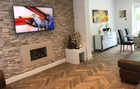 15mm Engineered Wood Smoked Oak Herringbone Parquet  "SAMPLE"