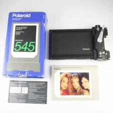 Polaroid 545 Land Film Holder - 4x5 Vintage Film Back - In Original Box & Manual