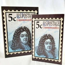 Decorative Faux Book Secret Storage Boxes -  Set Of 2 US Postage Commemorative