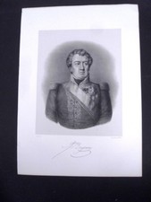 DUPERRE (BARON) VICTOR GUY Né à LA ROCHELLE 1775 - ESTAMPE PHOTO 1865 +BIO - B29