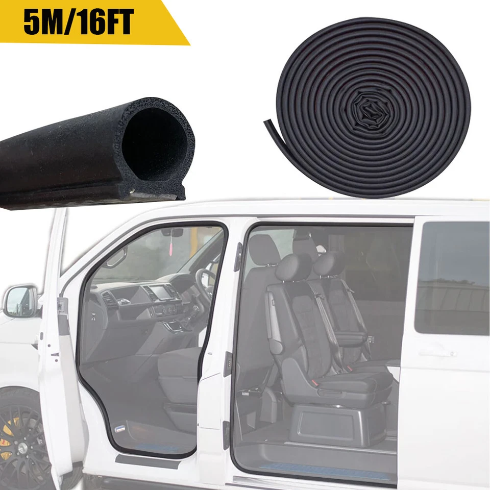 Faixa de vedação de porta em forma de D 5M para Volkswagen borracha borda oca protetor tira meteorológica - Imagem 4 de 4