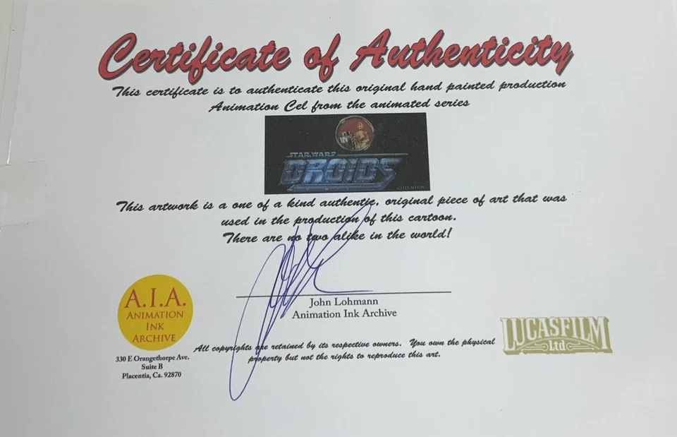 Star Wars DROIDS cel - Image 4 of 4