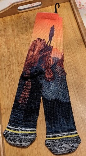 Zion Men's XL Nat'l Park Crew Hiking Socks Breathable Made From Coffee Grounds - Picture 3 of 4
